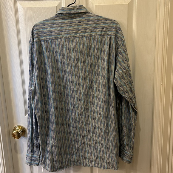 Missoni Sport Blue Gray Button Down Shirt XL - Picture 8 of 8